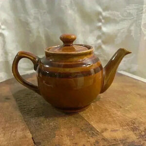 Vintage  Adler Brown Double Stripes Teapot